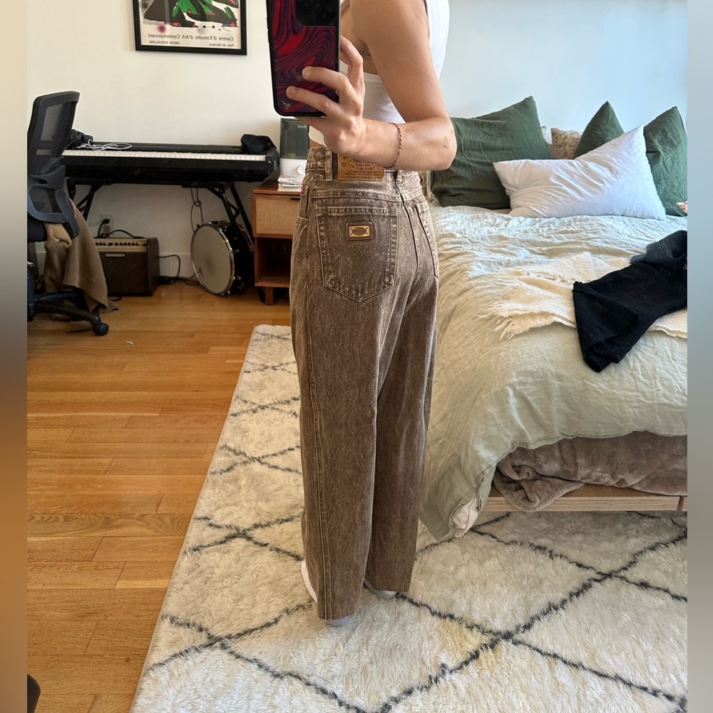 Brown vintage jeans